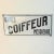 Mid-Century Modern Domed Enamel Coiffeur Sign, 1910s For Sale - Image 3 of 5