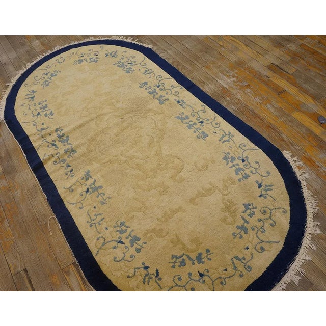 Early 20th Century Oval Chinese Peking Rug For Sale - Image 12 of 12