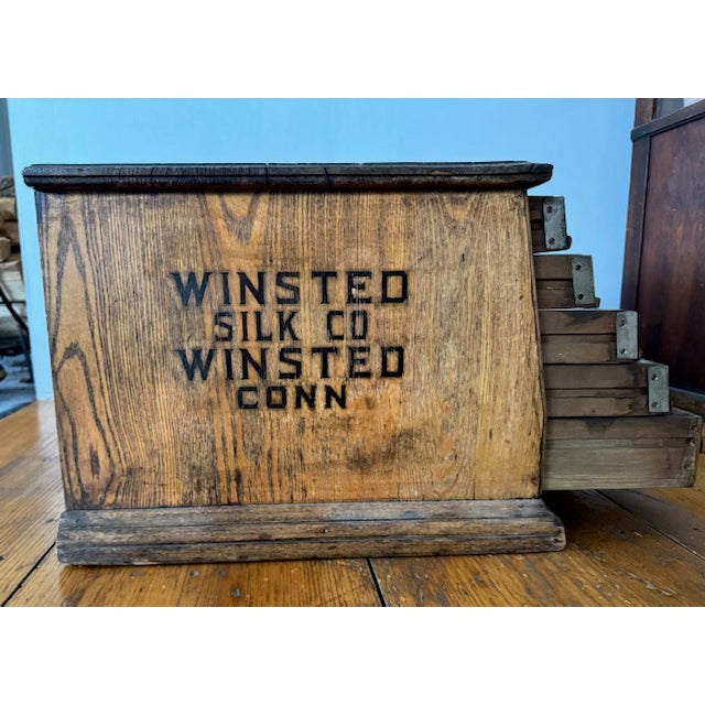 Vintage Spool Cabinet For Sale - Image 4 of 11