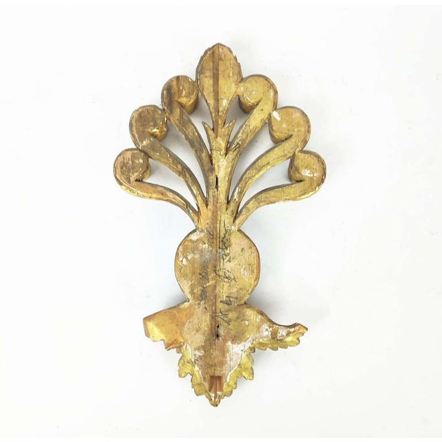 Hollywood Regency Regency Gilt Wood Gesso Wall Appliqués For Sale - Image 3 of 6