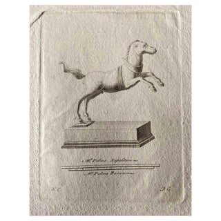 Old Master, Animal Figures from Ancient Rome, Original Etching, 1750s For Sale