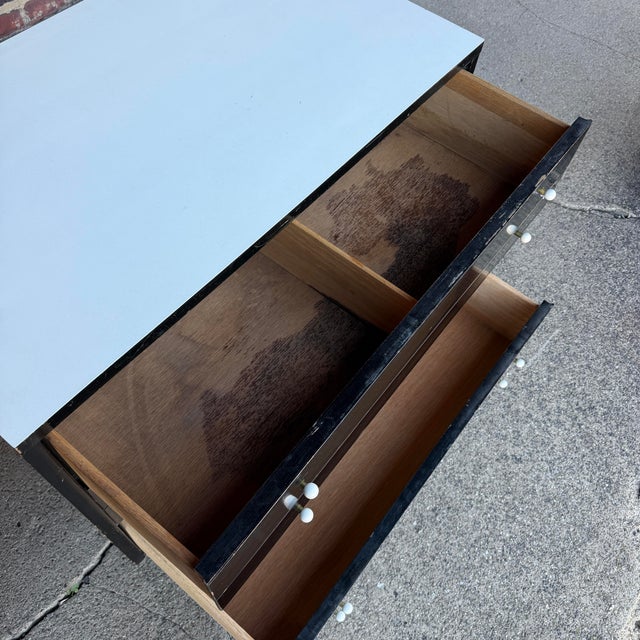 Wood American of Martinsville (Silhouette) Pair of Chest Drawers For Sale - Image 7 of 12