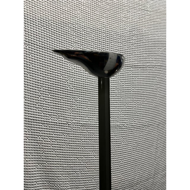 Pair of Italian Gianfranco Frattini for Relco original chrome floor lamps. Each shade points in opposite direction. Made...