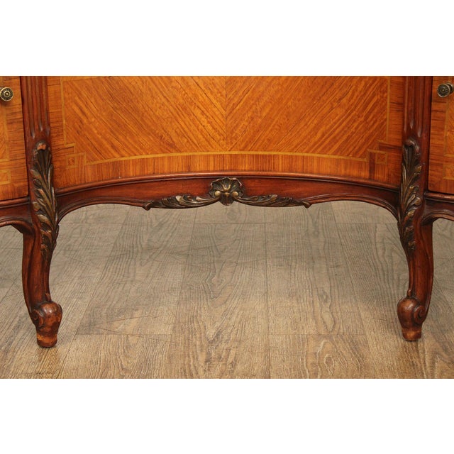 1930's French Louis XV Style Inlaid Satinwood Vanity For Sale - Image 11 of 11