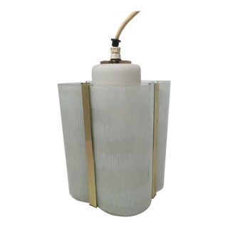Deco Rounded Glass Pendant For Sale