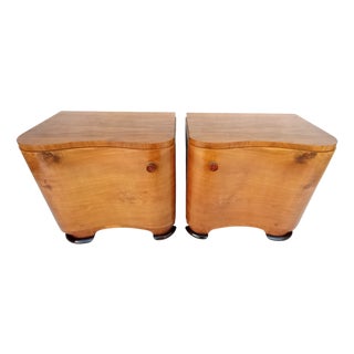 Bedside Tables by Jindrich Halabala for Up Závody, 1950s, Set of 2 For Sale