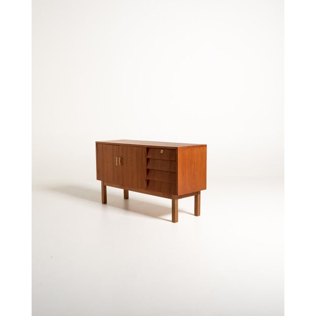 20th Centuty Scandinavian Teak Sideboard with Tiled Drawers, 1950s For Sale - Image 4 of 11
