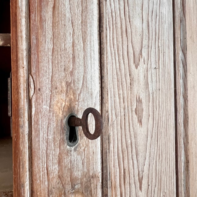 Large Antique Stripped Pine Housekeepers Cabinet, 1800s For Sale - Image 10 of 11