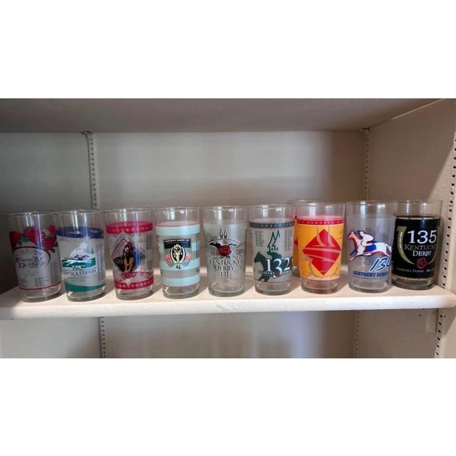 Late 20th Century Vintage Triple Crown Horse Racing Glass Collection – Kentucky Derby, Preakness & Belmont – 44 Pieces For Sale - Image 5 of 9