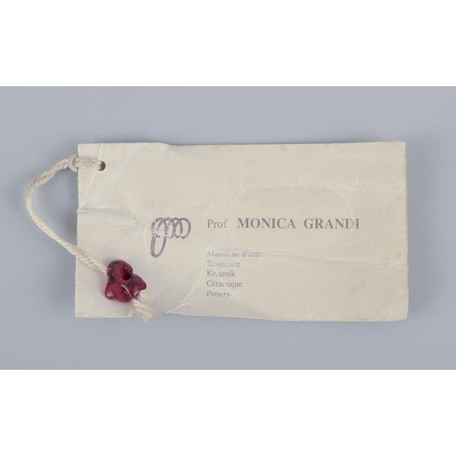 Vintage Italian Ceramic Vase with Abstract Motif by Monica Grandi, 1980s For Sale - Image 9 of 10