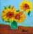 Sunflowers Expressionist Study in Oil For Sale