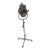Mid 20th Century Industrial Ward Leonard Fresnel Stage Light Floor Lamp on Rolling Stand For Sale