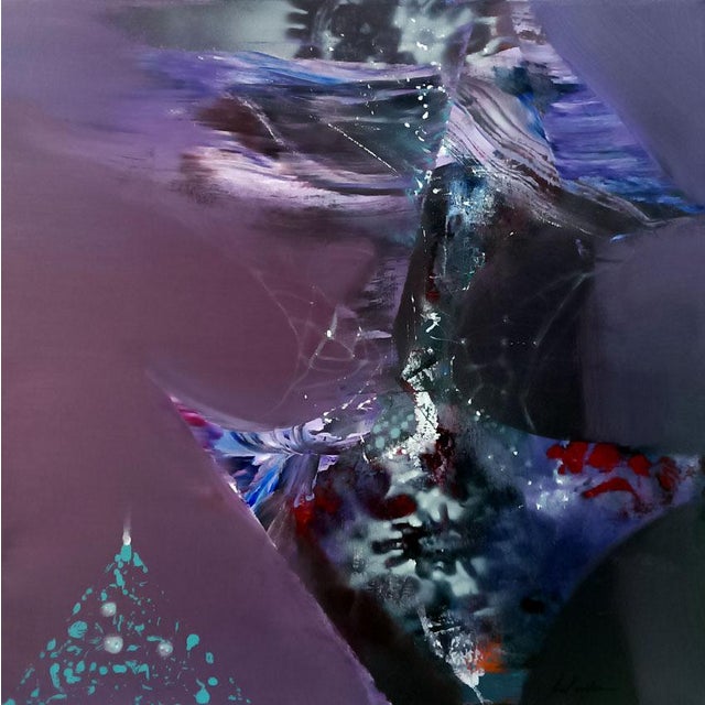 Ovidiu Kloska, Still Life with the Scent of Lilac and Spring Wind, Acrylic on Canvas For Sale - Image 6 of 6