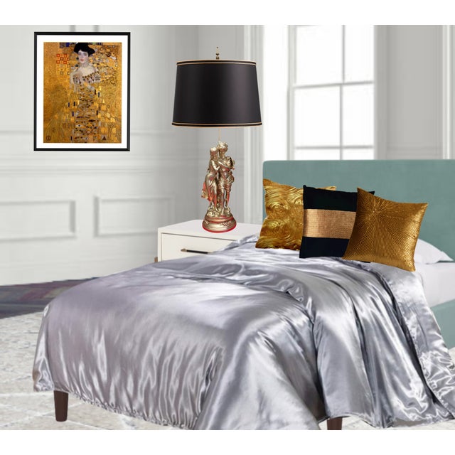 Mid 20th Century Vintage Hippolyte Moreau Sculptural Lamp: Village Young Couple For Sale - Image 5 of 12