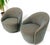 Mid 20th Century Pair of Barrel Back Tub Swivel Lounge Slipper Chairs Milo Baughman Style For Sale - Image 5 of 11