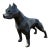 Geometric Pit Bull Sculpture in Graphite Gray - Large Modern Low Poly Steel Dog Statue, Contemporary Floor Art, Ready to Ship Usa For Sale
