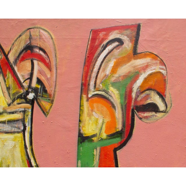 Textile Abstract Oil on Canvas Painting by James L. Bruch For Sale - Image 7 of 10