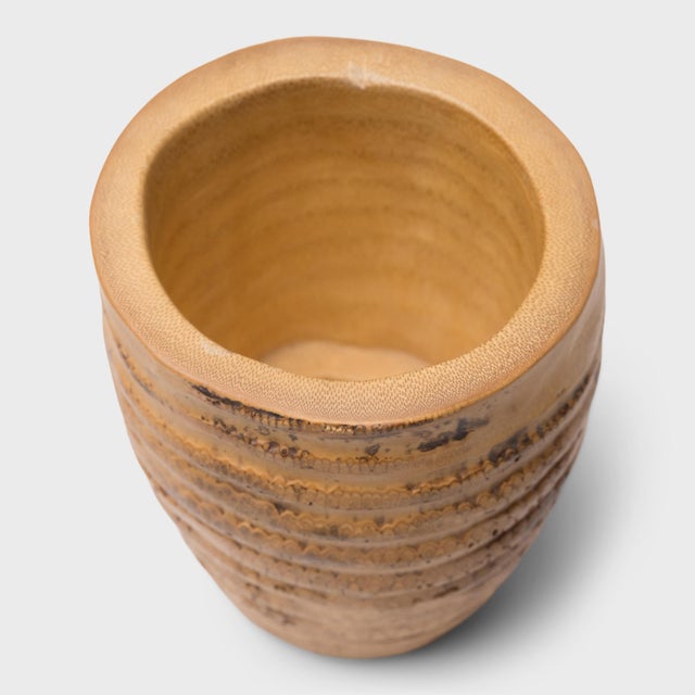 Chinese Chinese Spotted Bamboo Brush Pot, C. 1900 For Sale - Image 3 of 5