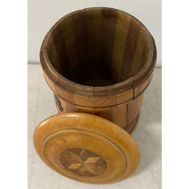 19th Century American Treenware Sugar Canister With Lid For Sale In San Francisco - Image 6 of 7