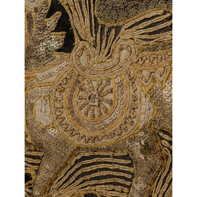 Vintage Mid-Century Burmese Kalaga Tapestries Featuring Embroidered Horse Motifs For Sale - Image 12 of 12