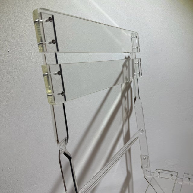 1970s Sculptural Transparent Acrylic Bistro-Style Chair, 1970s For Sale - Image 5 of 15