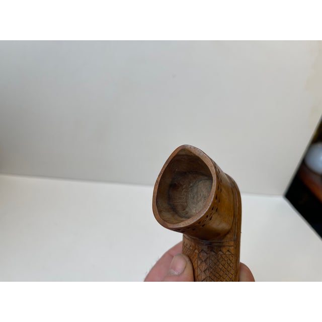 Folk Art Birch Bark Canister and Wooden Boot, 1930s, Set of 2 For Sale - Image 10 of 13