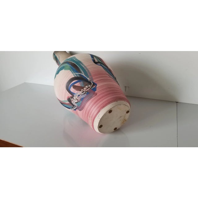 1990 Vintage Pettigrew Hand Painted Southwestern Pottery Vase For Sale - Image 9 of 11