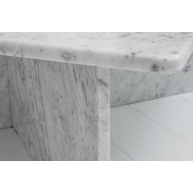Sectional Triangle Carrara Marble Coffee Tables by Angelo Mangiarotti for Up&Up, Italy, 1970s, Set of 2 For Sale - Image 10 of 18
