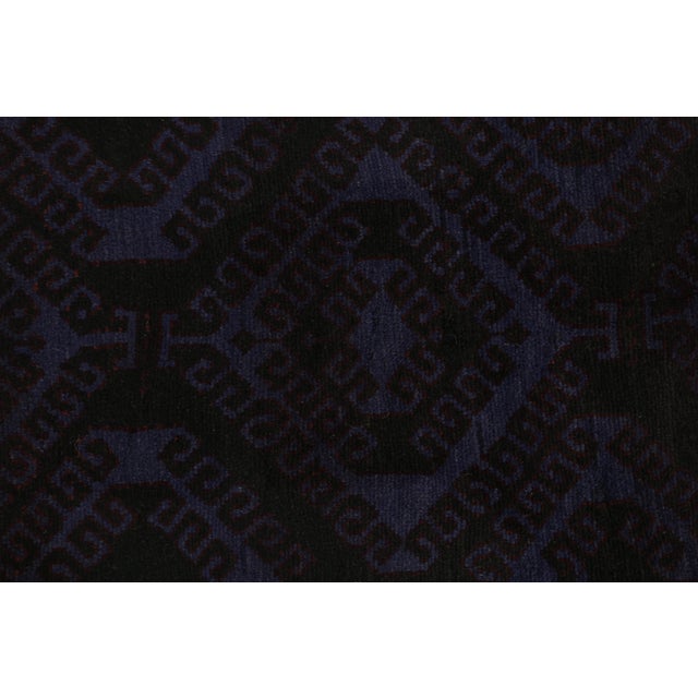 Traditional Rug & Kilim’s Baluch Tribal Rugin Indigo Blue and Burgundy Geometric Patterns For Sale - Image 3 of 7
