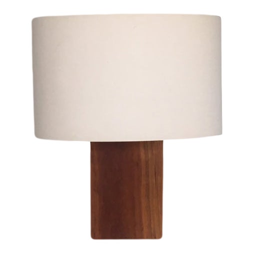 Mid Century Wood Block Table Lamp Chairish