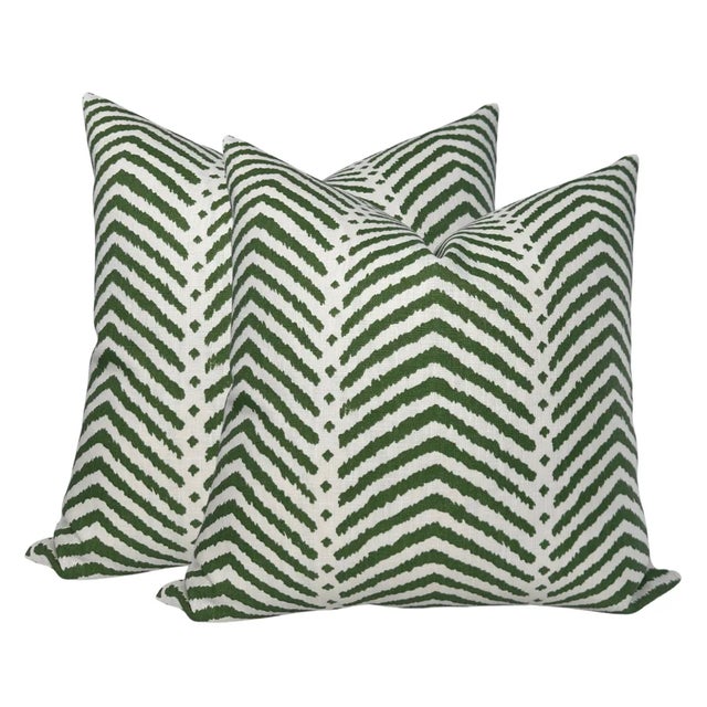 ⭐️ Ships Within 2 Days On the Front: Designer Printed Fabric On the Back: Ivory Linen Fabric All pillow covers are sewn...