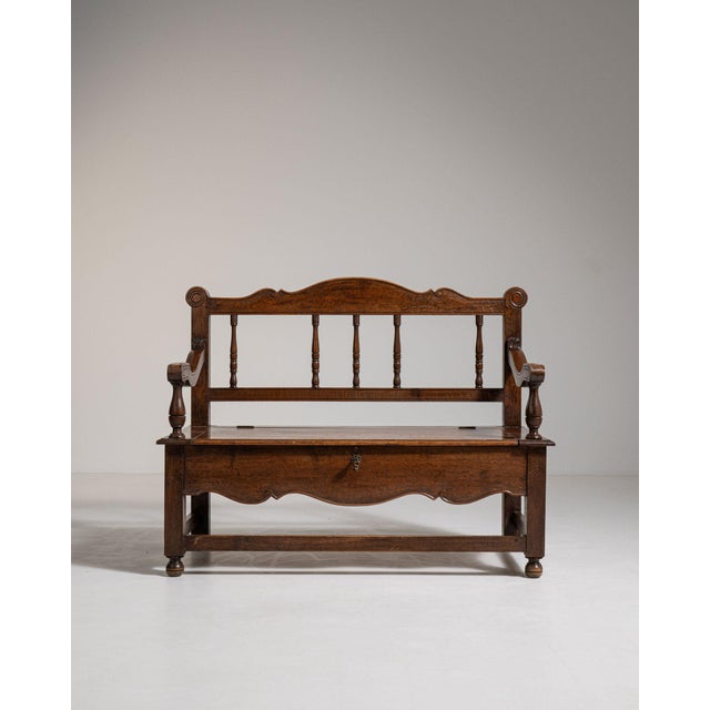 Mid 20th Century France Brown Wood Benches For Sale - Image 4 of 11