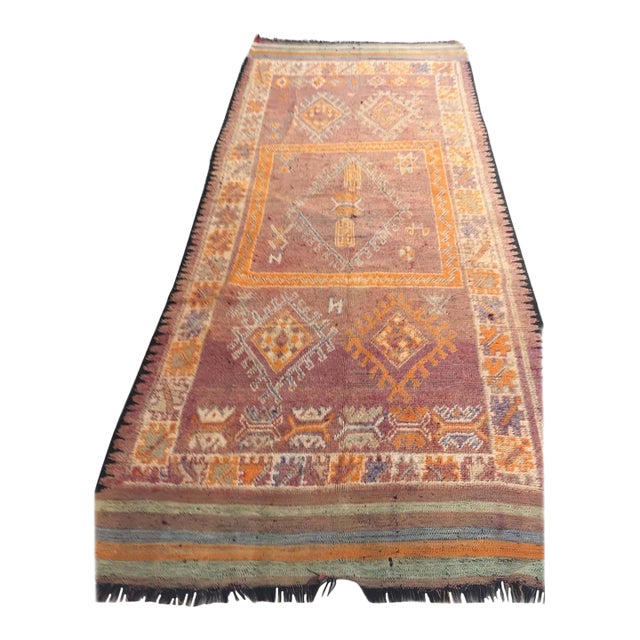 Vintage Moroccan Berber Rug by Weaver Tribes, Hand-Knotted Wool, 1940 For Sale