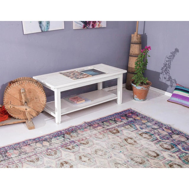 Large Distressed Turkish Oushak Rug For Sale In Los Angeles - Image 6 of 6