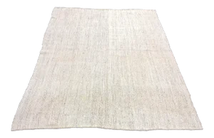 1960s Vintage Turkish Nomadic Kilim Handmade Wool Rug - 6′1″ × 7′10″