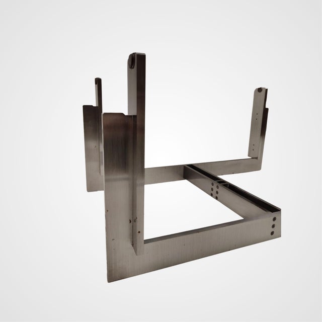 Florian Low Table by Carlo Scarpa in Glass and Steel, 1973 For Sale - Image 6 of 11