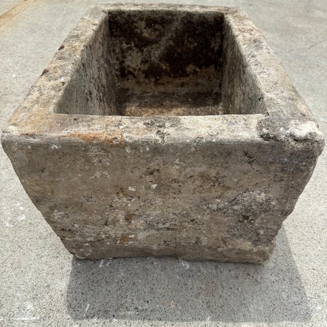 Antique Limestone Trough 51626f 25.5"w For Sale - Image 4 of 8