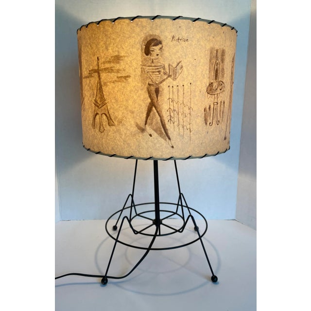 1998 Miss Anne Thrope "Gay Paree" for Archaic Smile Table Lamp For Sale - Image 4 of 13