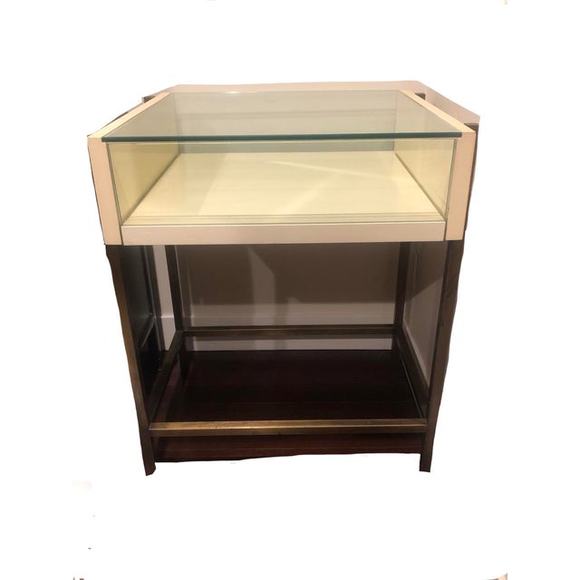 Vintage Contemporary Brass & Glass Jewel Showcase For Sale - Image 9 of 9