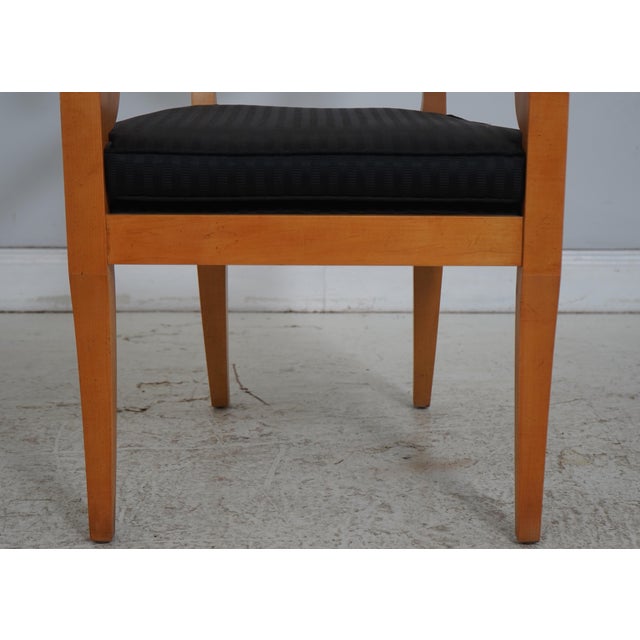 Set of 10 Baker Biedermeier Curly Maple Dining Room Chairs For Sale - Image 9 of 18