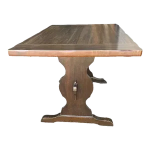 Trestle Tavern Pine Dining Table - Vintage 1980s