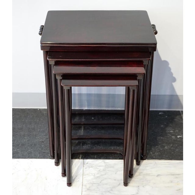Art Nouveau Nesting Tables from Josef Hoffmann, 1906, Set of 4 For Sale - Image 5 of 9