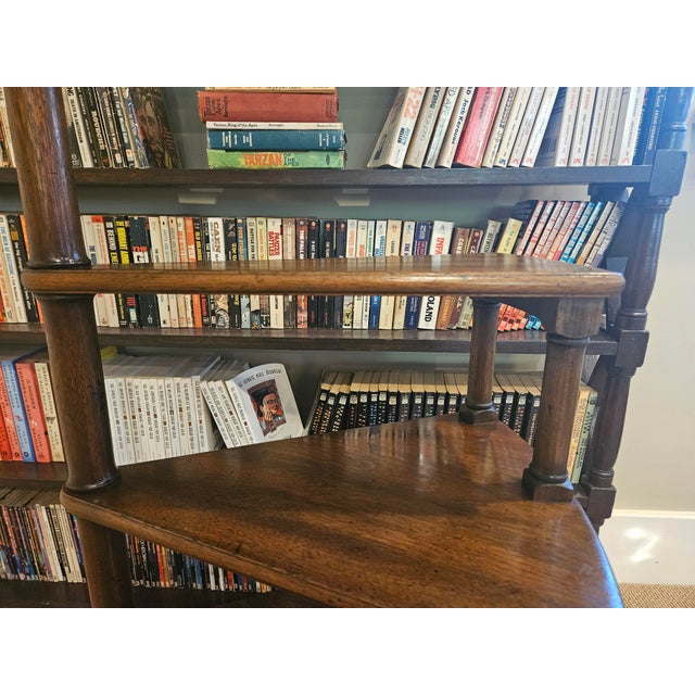 Vintage Kittinger Buffalo Mahogany Spiral Library Steps, Pattern 1726 C For Sale - Image 13 of 16