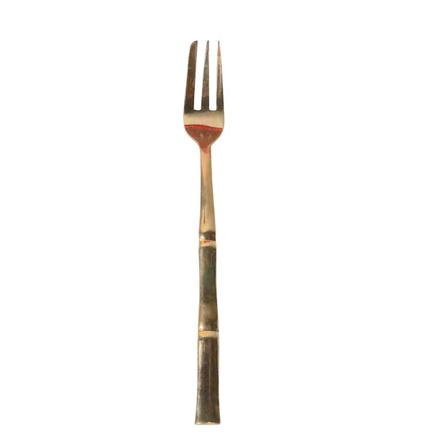 Mid Century, Hollywood Regency nickel bronze flatware in original teak box. Made in Thailand by James Quality Jewellers,...