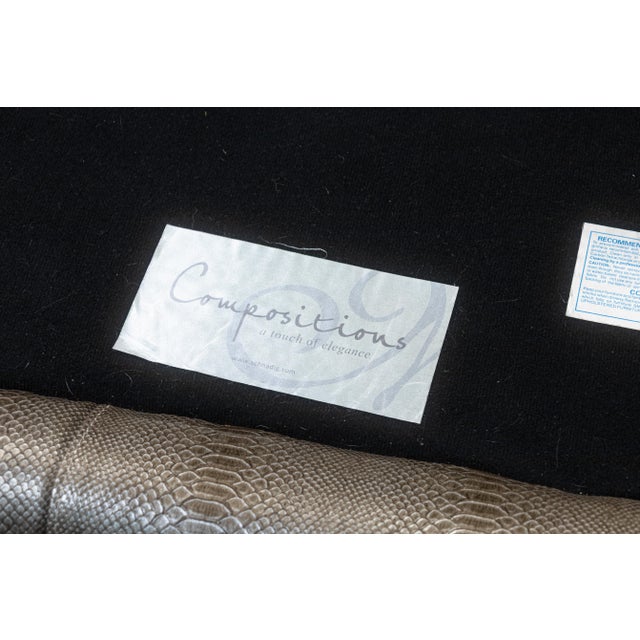 Pink Custom Made Schnadig Furniture Faux Snake Skin and Pink Velvet Upholstered Sofa For Sale - Image 8 of 8