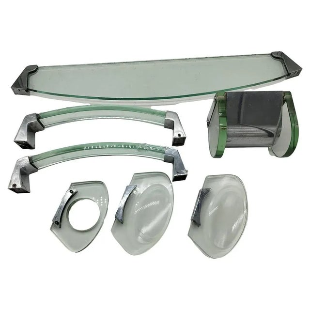 Italian Bath Set from Fontana Arte, 1970s, Set of 7 For Sale - Image 6 of 6