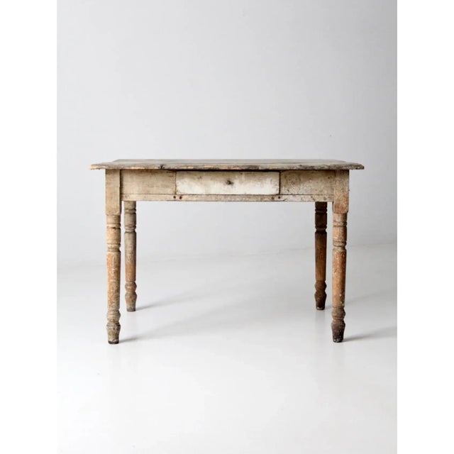 Antique Table With Drawer For Sale - Image 10 of 13