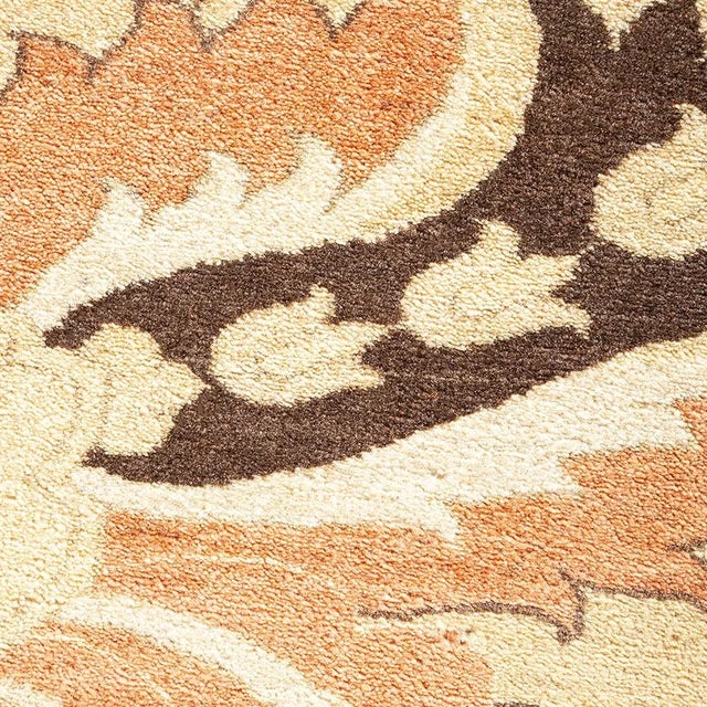 Traditional Mogul Collection Hand-Knotted Area Rug - Yellow 10' 0" x 13' 7" For Sale - Image 3 of 4