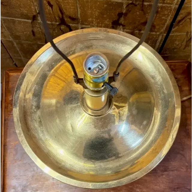 Metal Mid 20th Century Mid Century Modern Brass Urn Lamp, Signed For Sale - Image 7 of 7