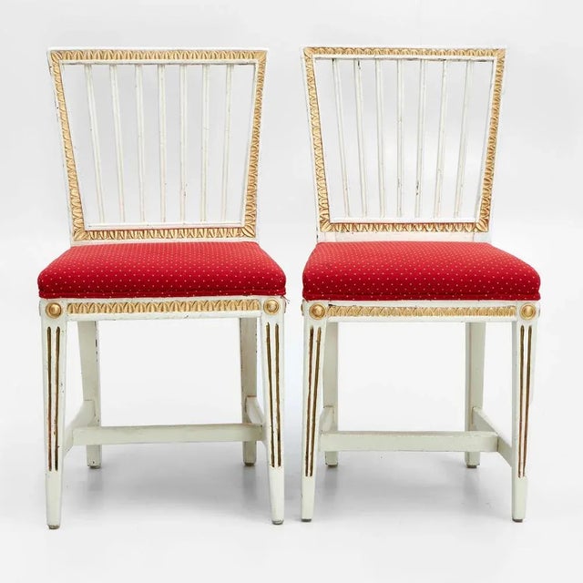 Gustavian (Swedish) Gustavian Chairs in New Guise, 1880, Set of 6 For Sale - Image 3 of 6